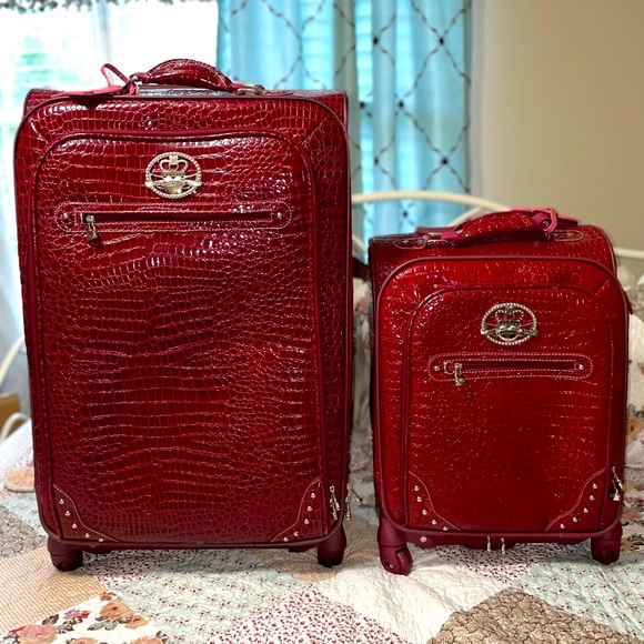 Kathy Van Zeeland Bags Kathy Van Zeeland Faux Leather Croco 2 Piece